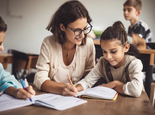 teacher and students